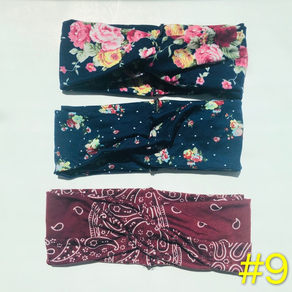 Cross Headbands 3pcs